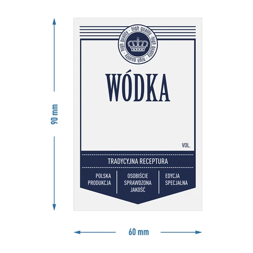 Samolepicí etikety 60x90 mm na lahve, vodku, bílé, 20 ks - 4