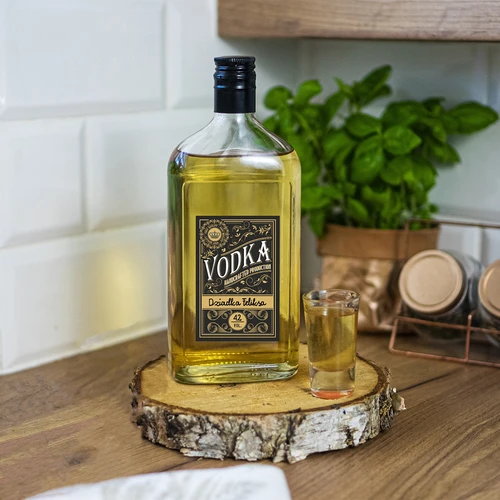 Samolepicí etikety 60x90 mm na lahve, vodku, černé, 20 ks - 6