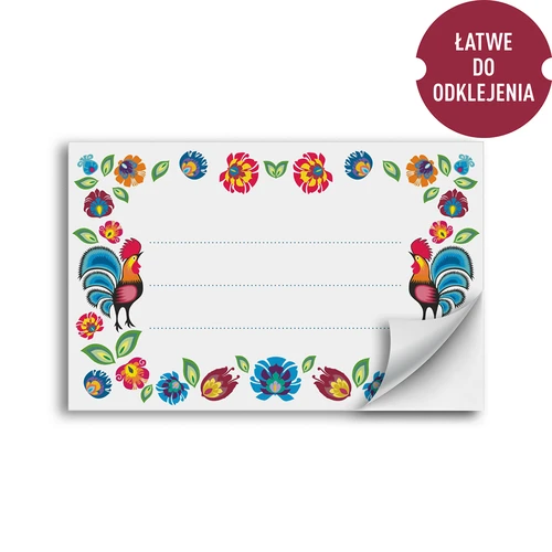 Samolepicí etikety vzor folk 85/55 mm - 20 ks - 2