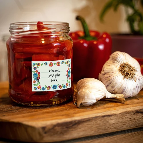 Samolepicí etikety vzor folk 85/55 mm - 20 ks - 6