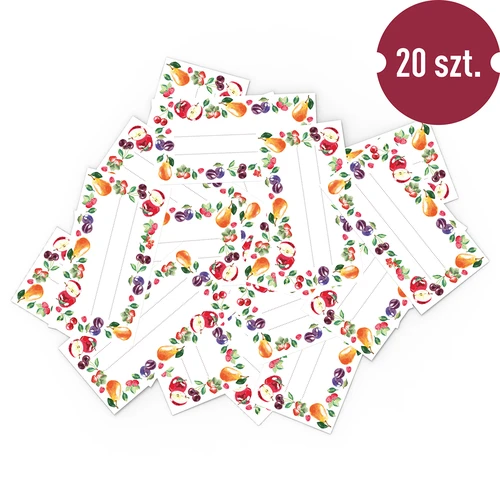 Samolepicí etikety vzor ovoce 85/45 mm - 20 ks. - 3