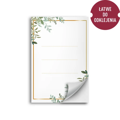 Samolepicí štítky 60 x 90 mm na lahve, sklenice, dárky s květinovým vzorem - 20 ks. - 2