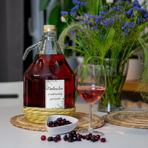 Samolepicí štítky 60 x 90 mm na lahve, sklenice, dárky s květinovým vzorem - 20 ks. - 6