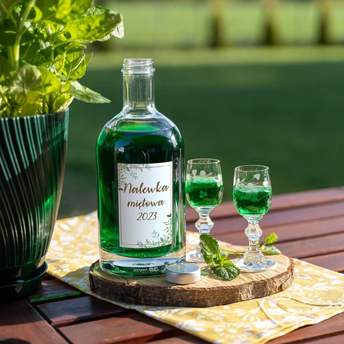 Samolepicí štítky 60 x 90 mm na lahve, sklenice, dárky s květinovým vzorem - 20 ks. - 5