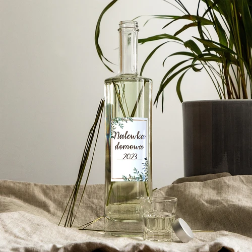 Samolepicí štítky 60 x 90 mm na lahve, sklenice, dárky s květinovým vzorem - 20 ks. - 7