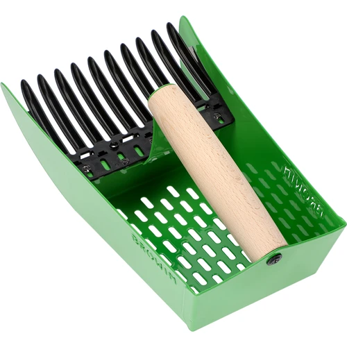 Sběrač na drobné ovoce, kovový zelený - 3