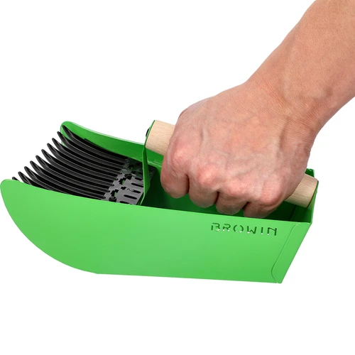 Sběrač na drobné ovoce, kovový zelený - 6