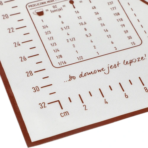 Silikonová podložka – vál s potiskem: šablony a kulinářská kalkulačka - 4