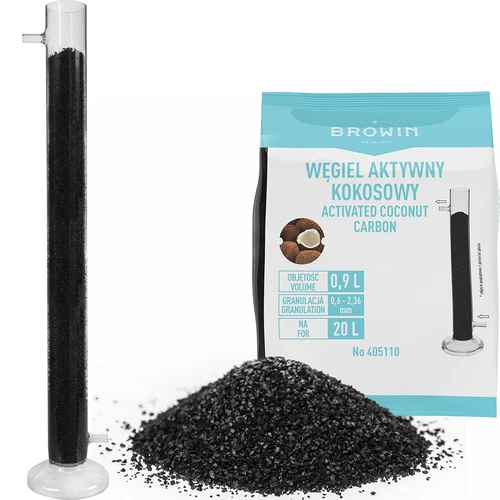 Skleněná filtrační kolona v sadě s alkoholoměrem, silikonovou hadičkou a kokosovým uhlím - 2