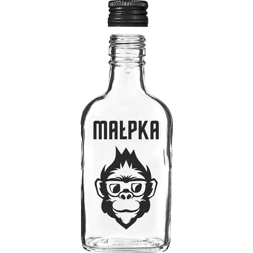 Láhev – placatka 200 ml se šroubovacím uzávěrem, potisk „Opička”, 1 ks - 3