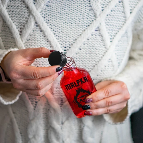 Láhev – placatka 200 ml se šroubovacím uzávěrem, potisk „Opička”, 1 ks - 5