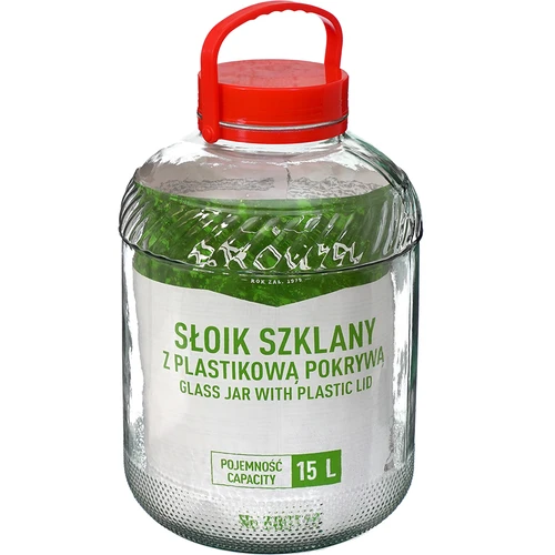 Sklenice 15 L s plastovým víkem - 2