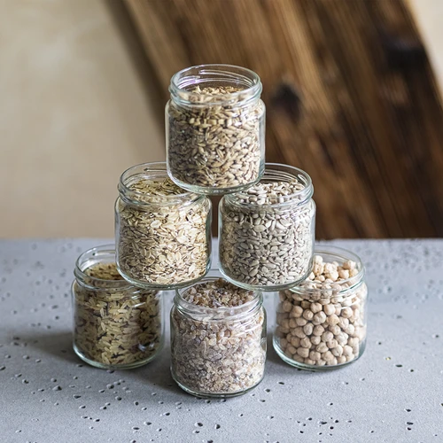 Sklenice 212 ml fi66/4 s bordovým víčkem 6 ks. - 6