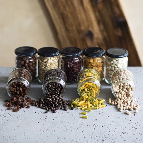 Sklenice 250 ml fi 66/4 černé víčko - 6 ks. - 5