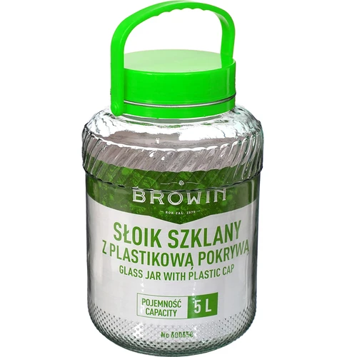 Sklenice 5 L s kleštěmi - zelené víčko - 2