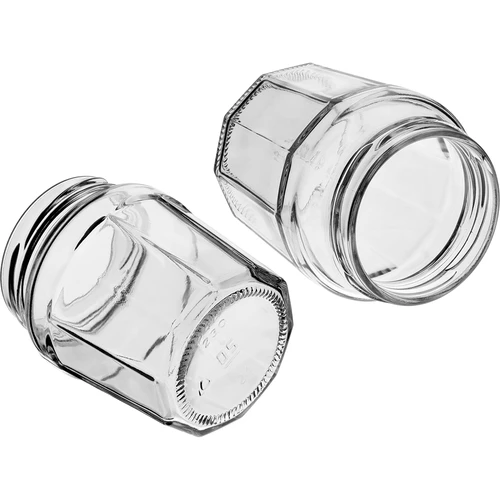 Sklenice Konfitura 230ml s černým víčkem fi63/4 - 6ks - 7