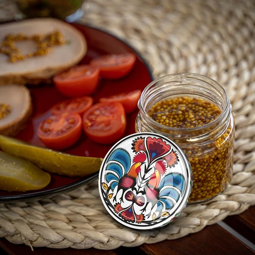 Sklenice o objemu 212 ml, s barevnými víčky ø 66. - 13