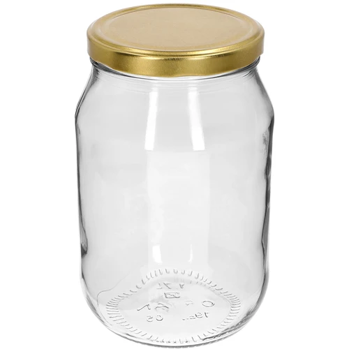 Sklenice TO 1,7 l se zlatým víčkem fi 100/6, 1 ks