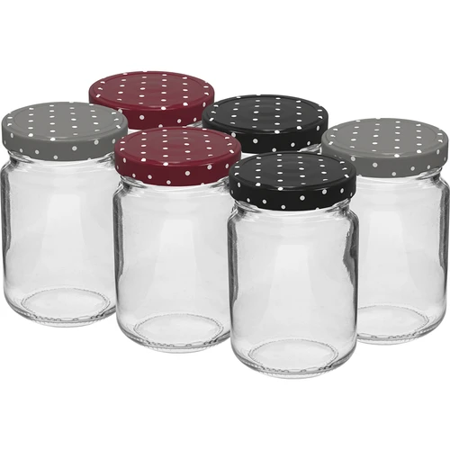 Sklenice TO 156 ml barevné víčko fi 53/4 - 6 ks