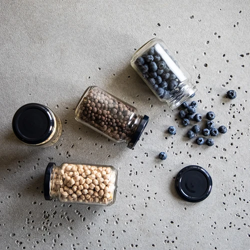 Sklenice TO 190ml s barevným víčkem fi 53 - 8 ks - 12