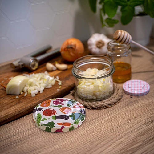 Sklenice TO 235 ml s barevným víčkem fi82 - 6ks. - 14