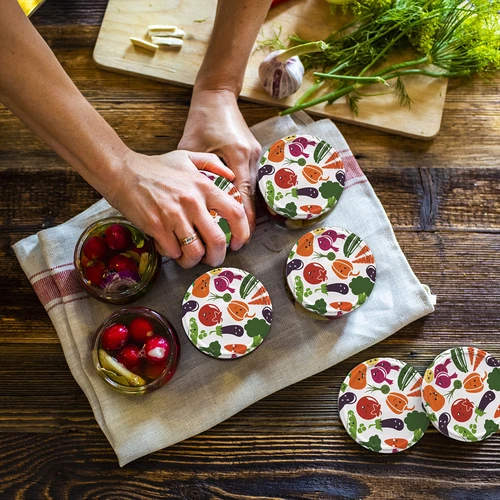 Sklenice TO 235 ml s barevným víčkem fi82 - 6ks. - 12