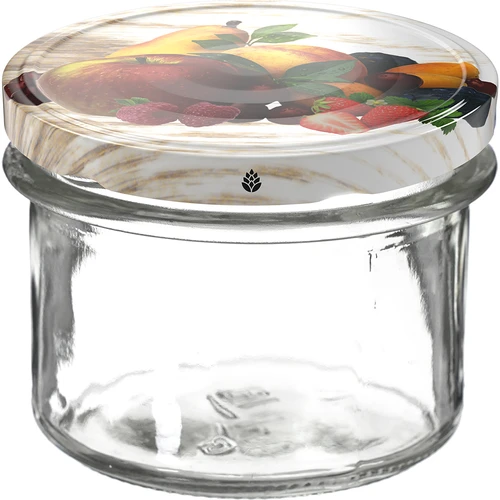 Sklenice TO 235 ml s barevným víčkem fi82 - 6ks. - 2