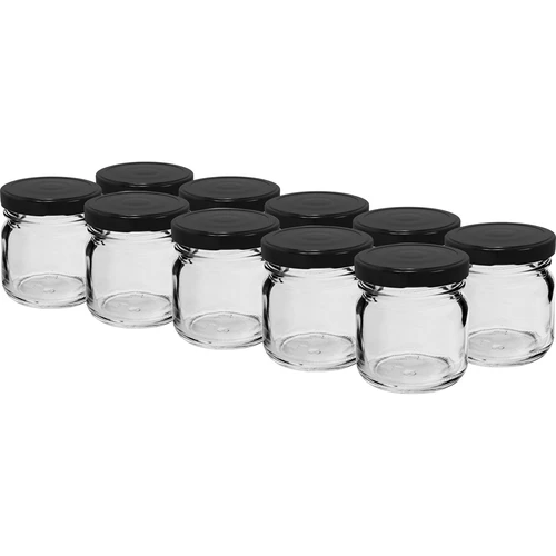 Sklenice TO 40 ml s barevným víčkem fi 43 - 10 ks.