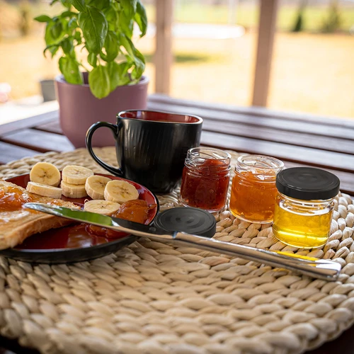 Sklenice TO 40 ml s barevným víčkem fi 43 - 10 ks. - 6