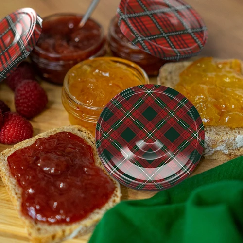 Sklenice TO 65 ml s barevným víčkem fi66 - 6 ks. - 8