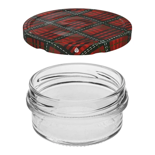 Sklenice TO 65 ml s barevným víčkem fi66 - 6 ks. - 2