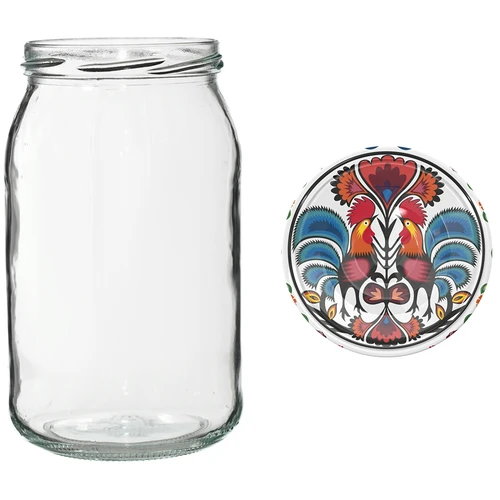 Sklenice TO 900 ml s barevným víčkem fi82/6 - 6 ks. - 9