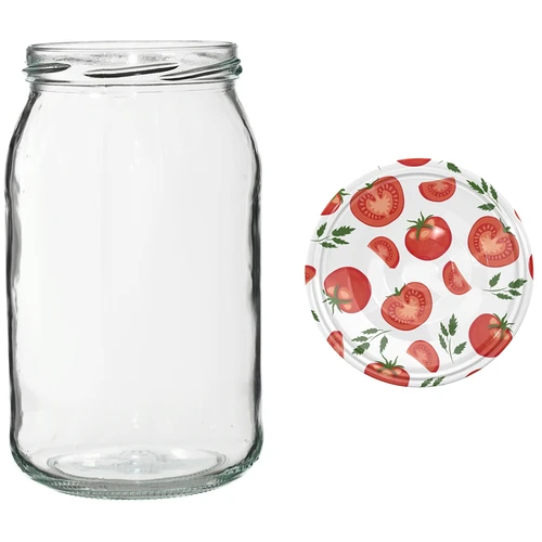 Sklenice TO 900 ml s barevným víčkem fi82/6 - 6 ks. - 7