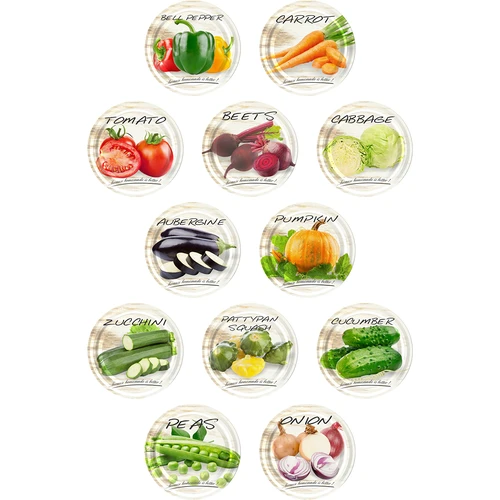 Sklenice TO, tlouštík 580ml s barevným víčkem fi82/6, 6 ks. - 5