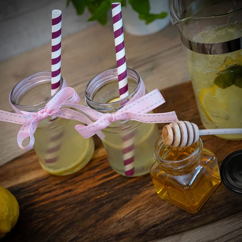 Sklenice twist off 120ml - Čtyři rohy fi 53 s černým víčkem, 6ks - 8