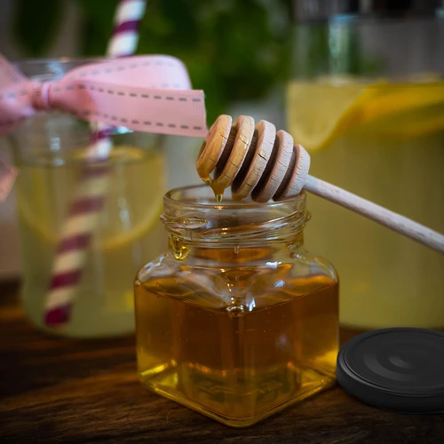 Sklenice twist off 120ml - Čtyři rohy fi 53 s černým víčkem, 6ks - 10