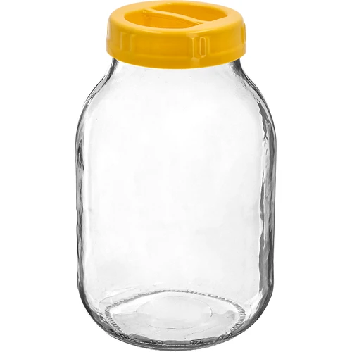 Sklenice twist-off 3 L a víčko z plastu fi 100, s držadlem