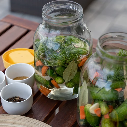 Sklenice twist-off 3 L a víčko z plastu fi 100, s držadlem - 6