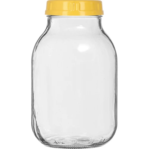 Sklenice twist-off 3 L, kleště a víčko z plastu fi 100, s držadlem - 3