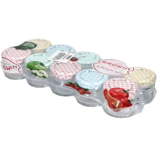 Sklenice twist-off 30 ml s barevným víčkem fi 43 - 10 ks. - 2