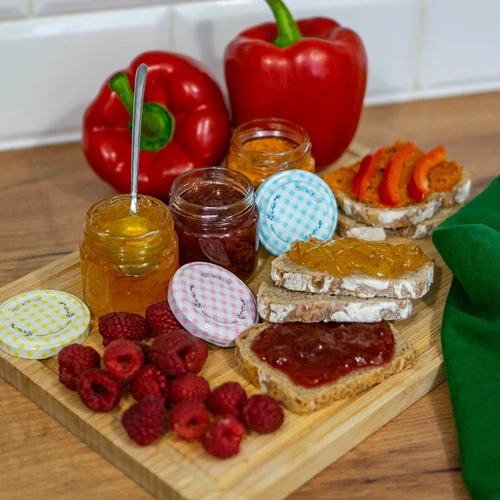 Sklenice twist-off 30 ml s barevným víčkem fi 43 - 10 ks. - 5