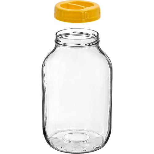 Sklenice twist-off 4 L a plastové víčko fi 100 s držadlem - 2