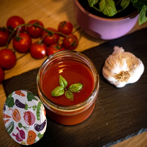 Sklenice twist off 500 ml s barevným víčkem fi82/6 - 6ks. - 11