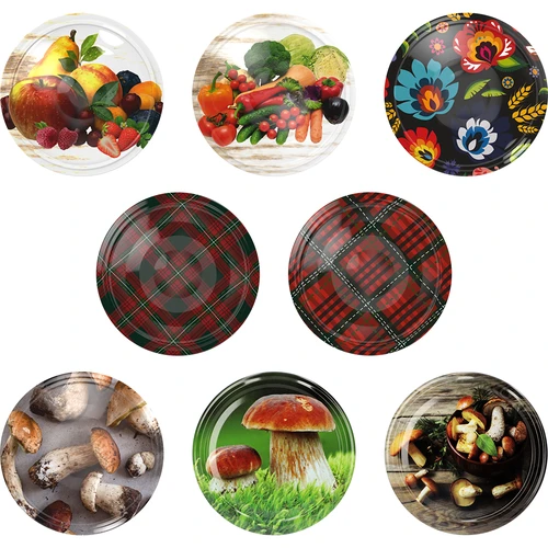 Sklenice twist-off 500ml "Obrácená Amfora" s barevným víčkem fi 82/6, 6 kusů - 9