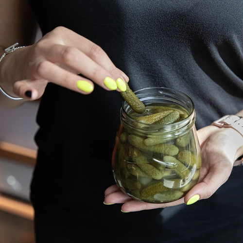 Sklenice twist-off 500ml "Obrácená Amfora" s bordovým víčkem fi 82/6, 6 kusů - 12