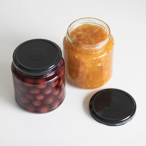 Sklenice twist-off, tlouštík 580ml s černým víčkem fi 82/6, 6 ks. - 7