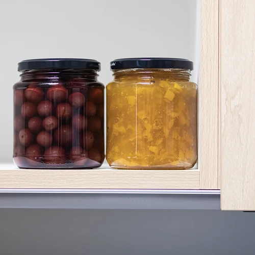 Sklenice twist-off, tlouštík 580ml s černým víčkem fi 82/6, 6 ks. - 8