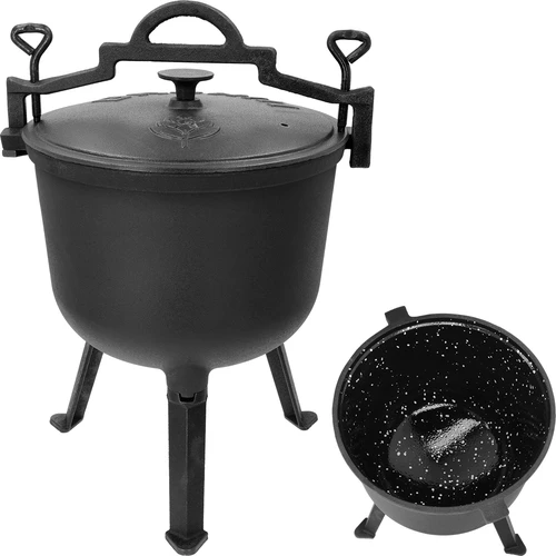 Smaltovaný kotlík, 10l, litinový