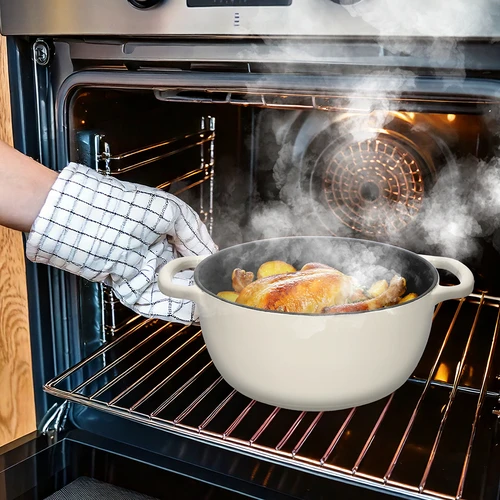 Smaltovaný litinový hrnec - ecru, 4 L - 8