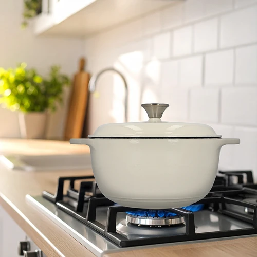 Smaltovaný litinový hrnec - ecru, 4 L - 9